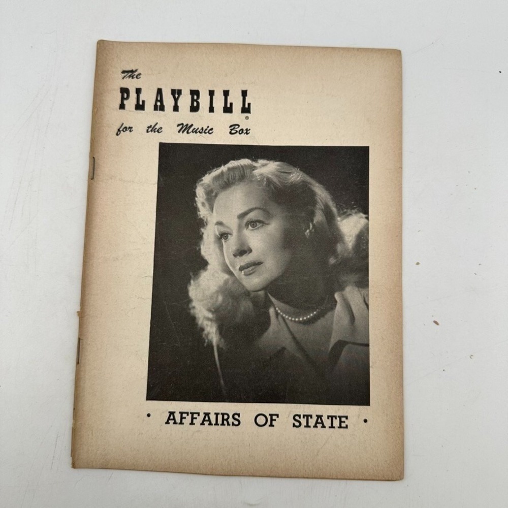 AFFAIRS OF STATE - THE MUSIC BOX PLAYBILL - JUNE HAVOC -  July 2 1951
